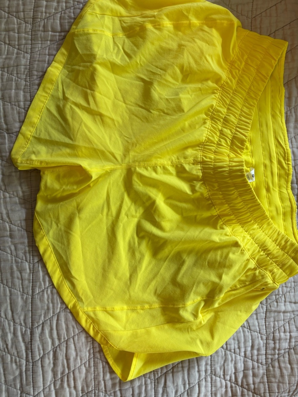 Lululemon Bright Yellow Athletic Running Shorts
